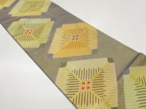 引箔若松・花菱模様織出し袋帯